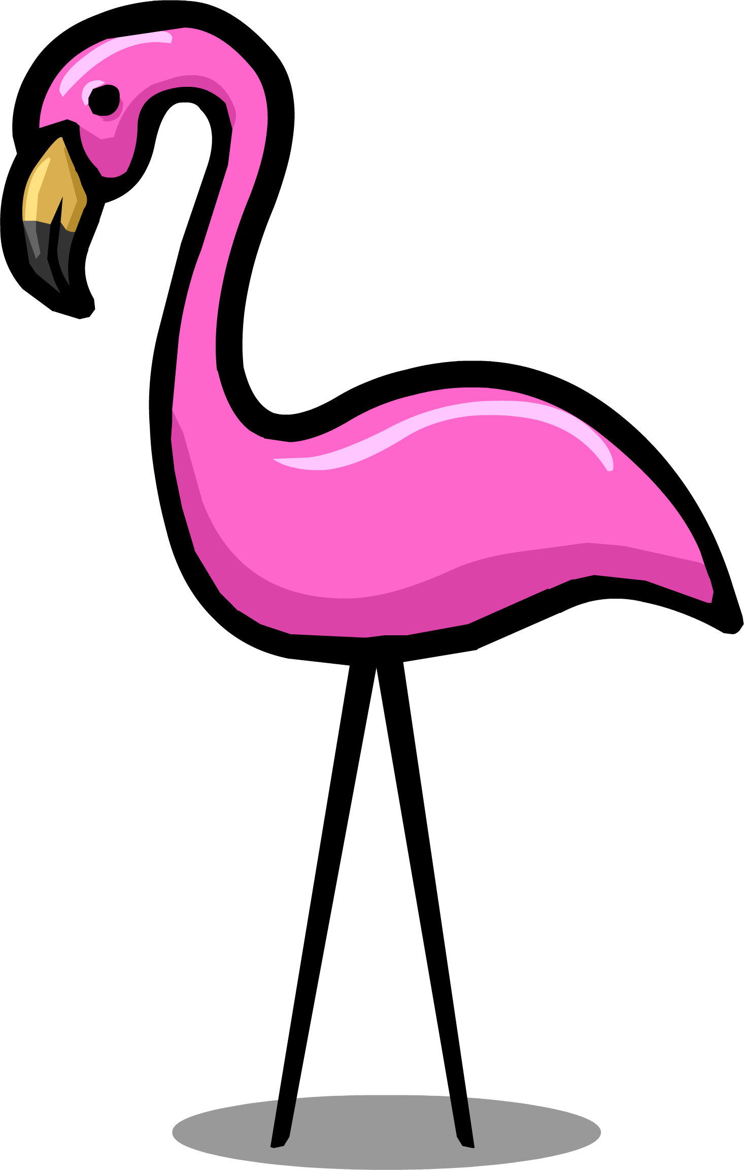 yard flamingo clipart