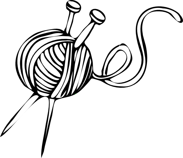 Yarn and Knitting Needles Clip Art.