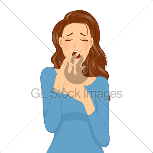 Girl Yawn Sleepy Covering Mouth · GL Stock Images.