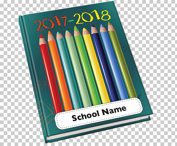 Pencil Writing implement Material, Yearbook cover PNG.