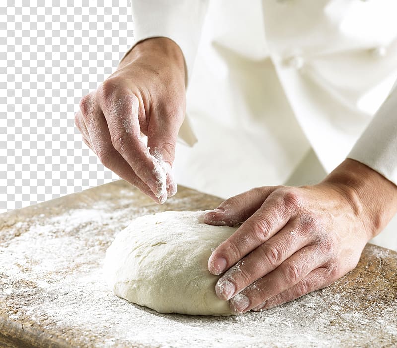 Person holding dough, Bakery Baking powder Bread Flour.