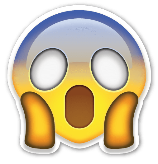 Emoticon Scream transparent PNG.