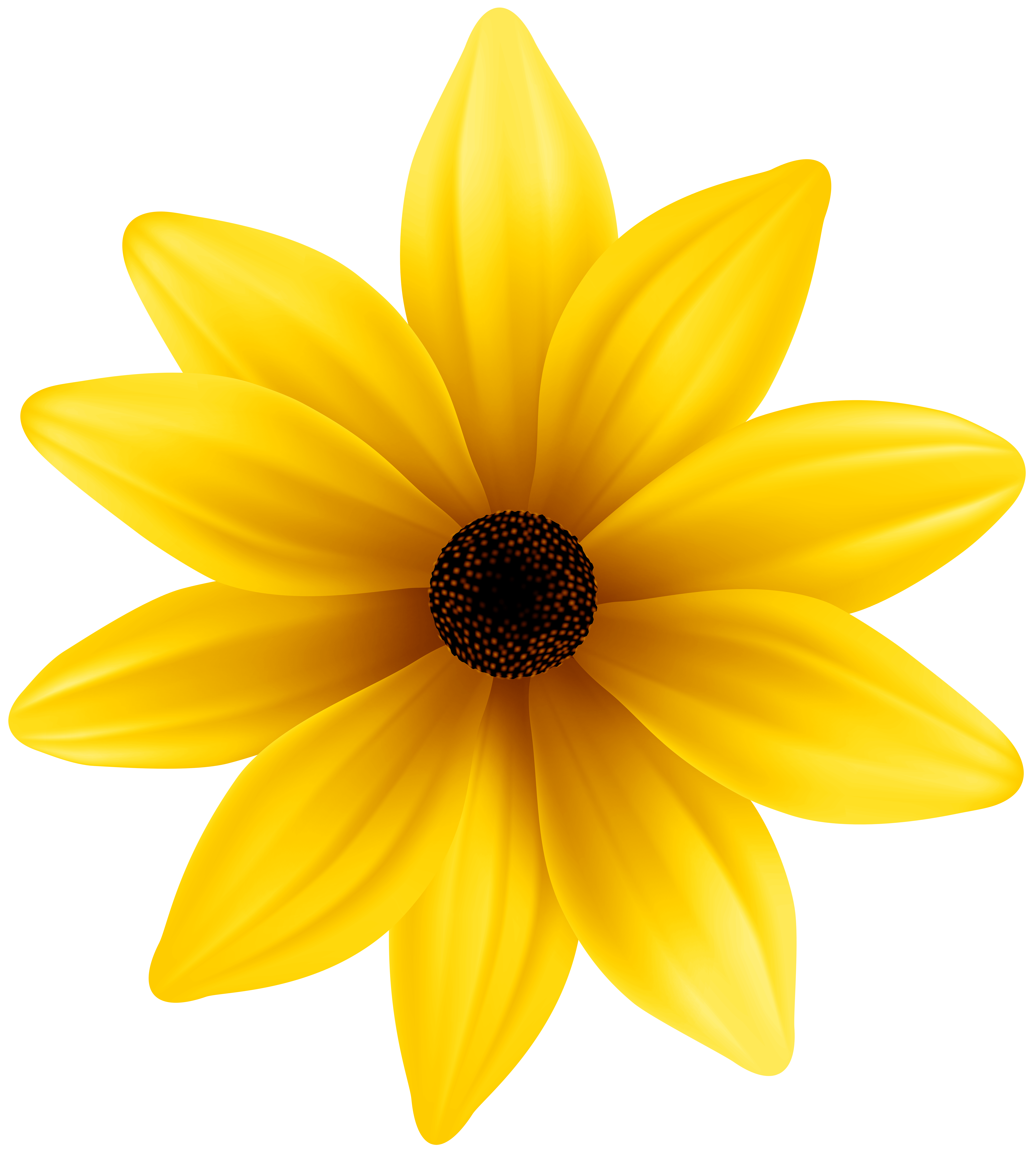 Yellow Flower PNG Clip Art Image.