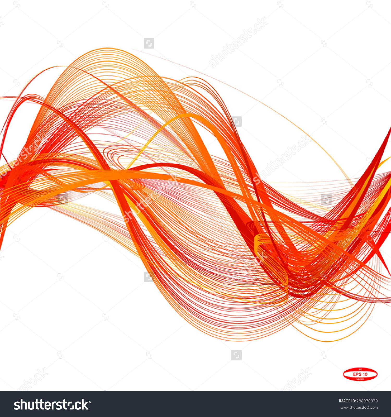 Abstract Red Line Orange Wave Yellow Stock Vector 288970070.