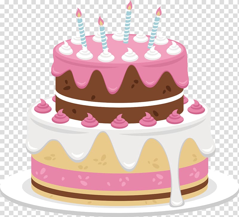 Yellow, pink, and brown cake , Birthday cake Cream Bakery.
