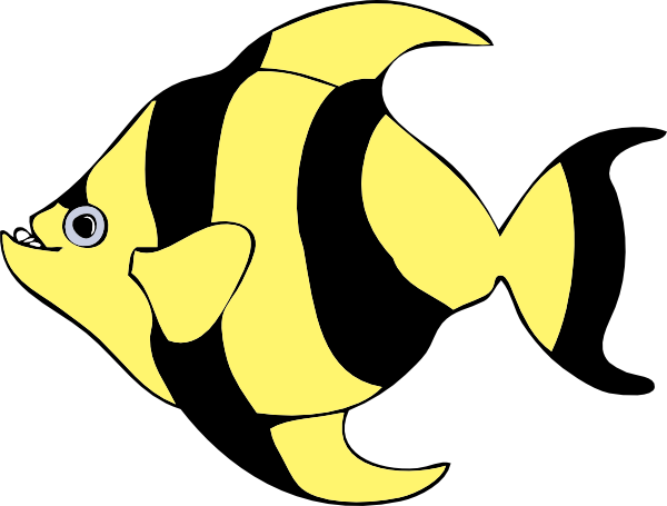 Black Yellow Fish Clip Art at Clker.com.