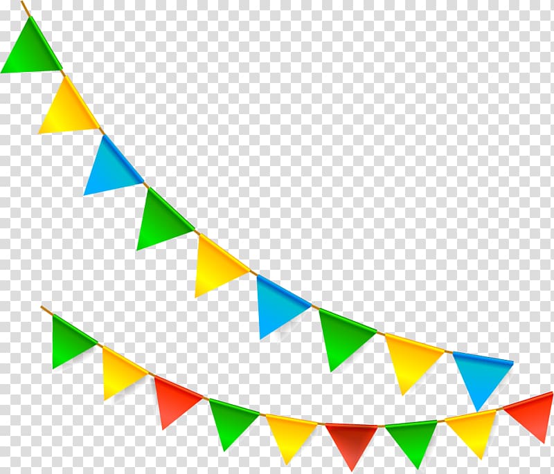 Multicolored buntings, Bunting Flag Pennon, Cartoon flags.