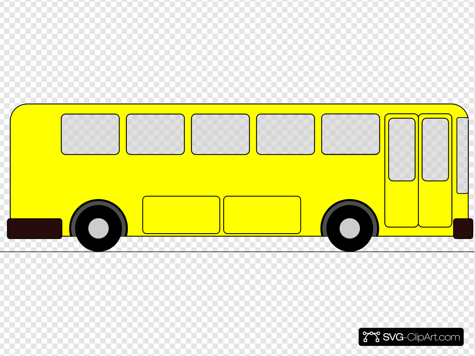 Yellow Bus Clip art, Icon and SVG.