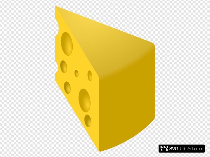 Yellow Swiss Cheese Slice Clip art, Icon and SVG.