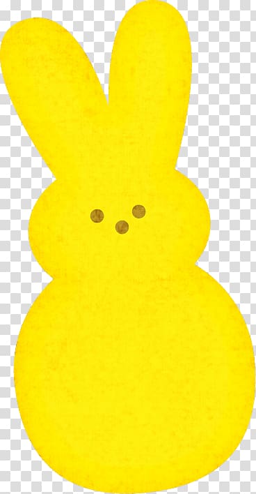 Peeps Cotton candy , yellow bunny transparent background PNG.