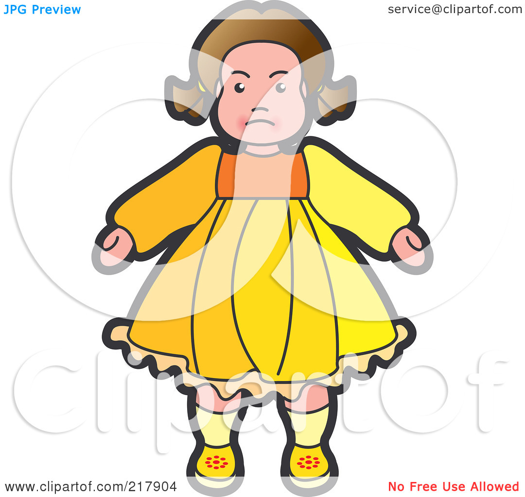 Yellow doll clipart - Clipground