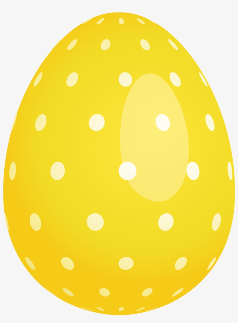 Yellow Dotted Easter Egg Png Clipart.