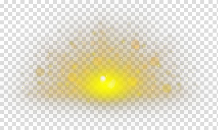Yellow light effects illustration, Yellow explosion dust.