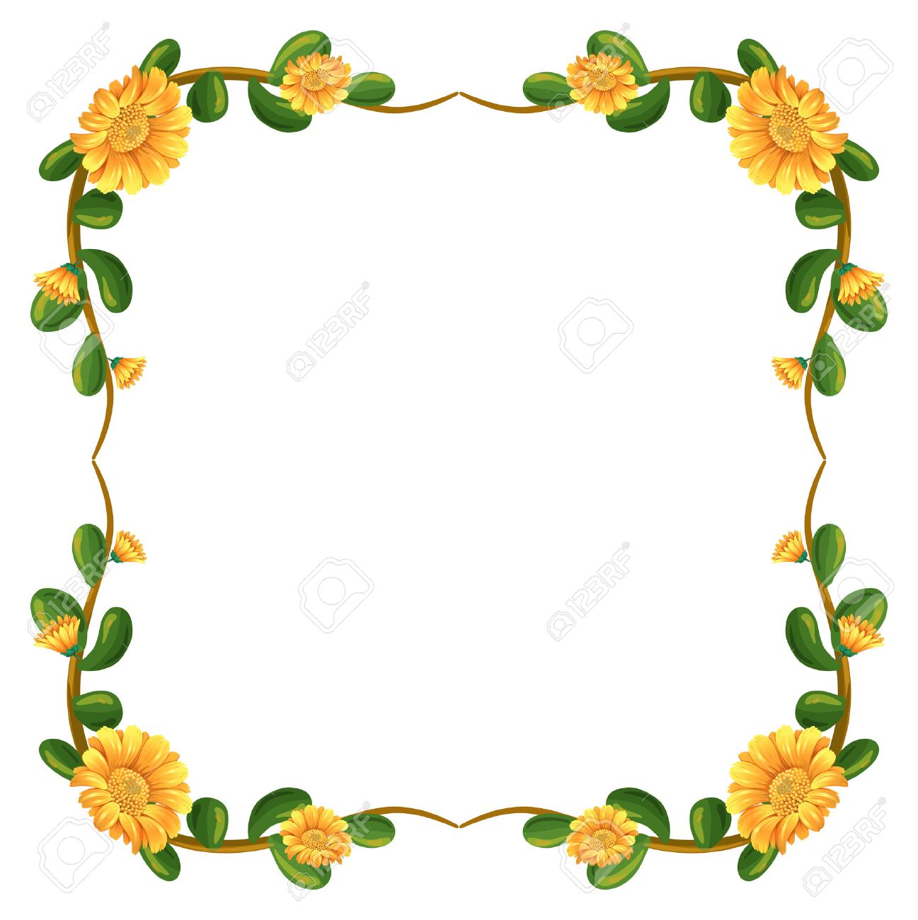 Yellow Flower Border Clip Art 10 Free Cliparts | Download Images On ...