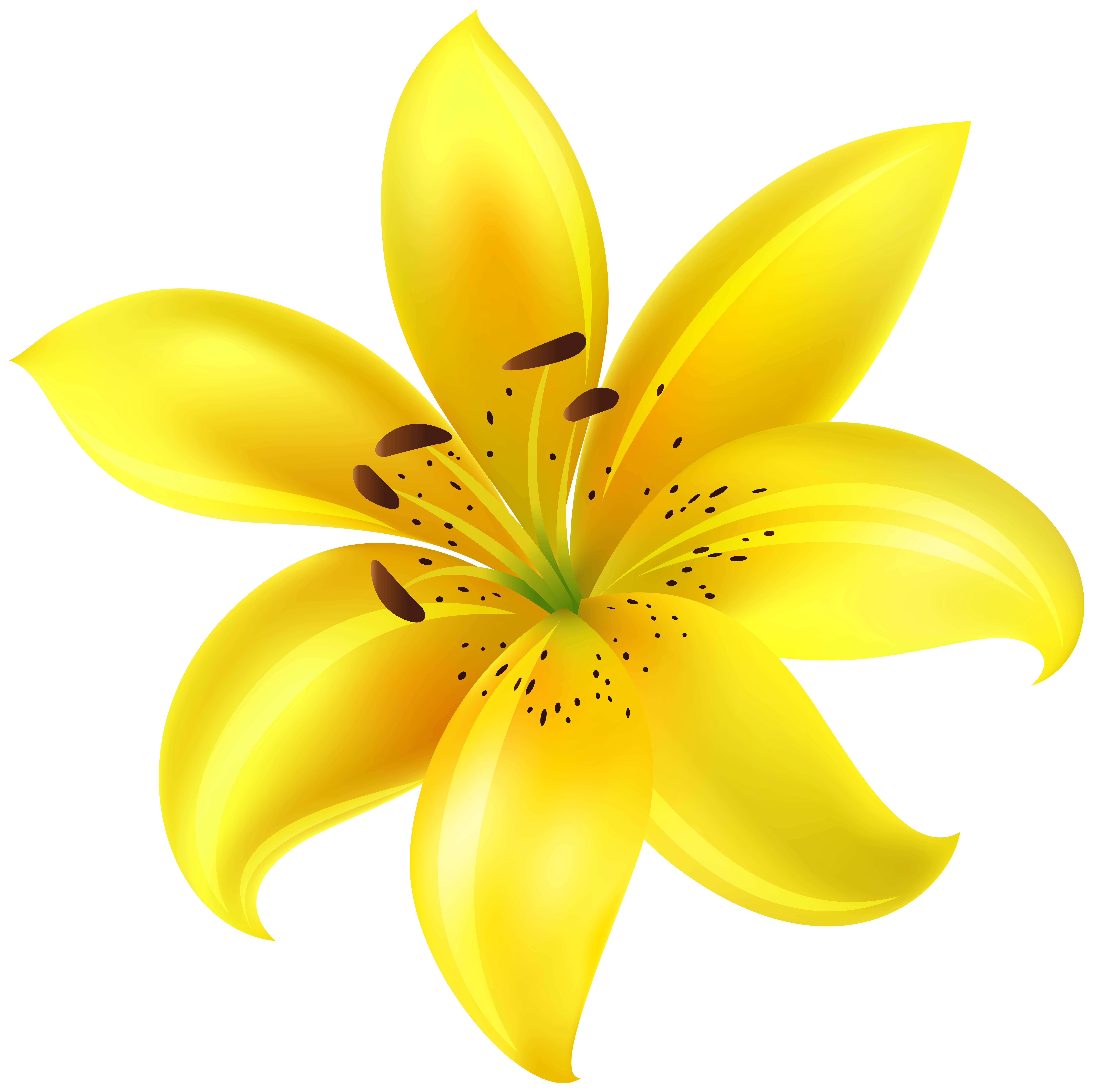 Yellow Flower Clip Art Image.