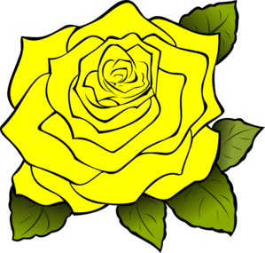 Yellow Rose Border Clip Art.