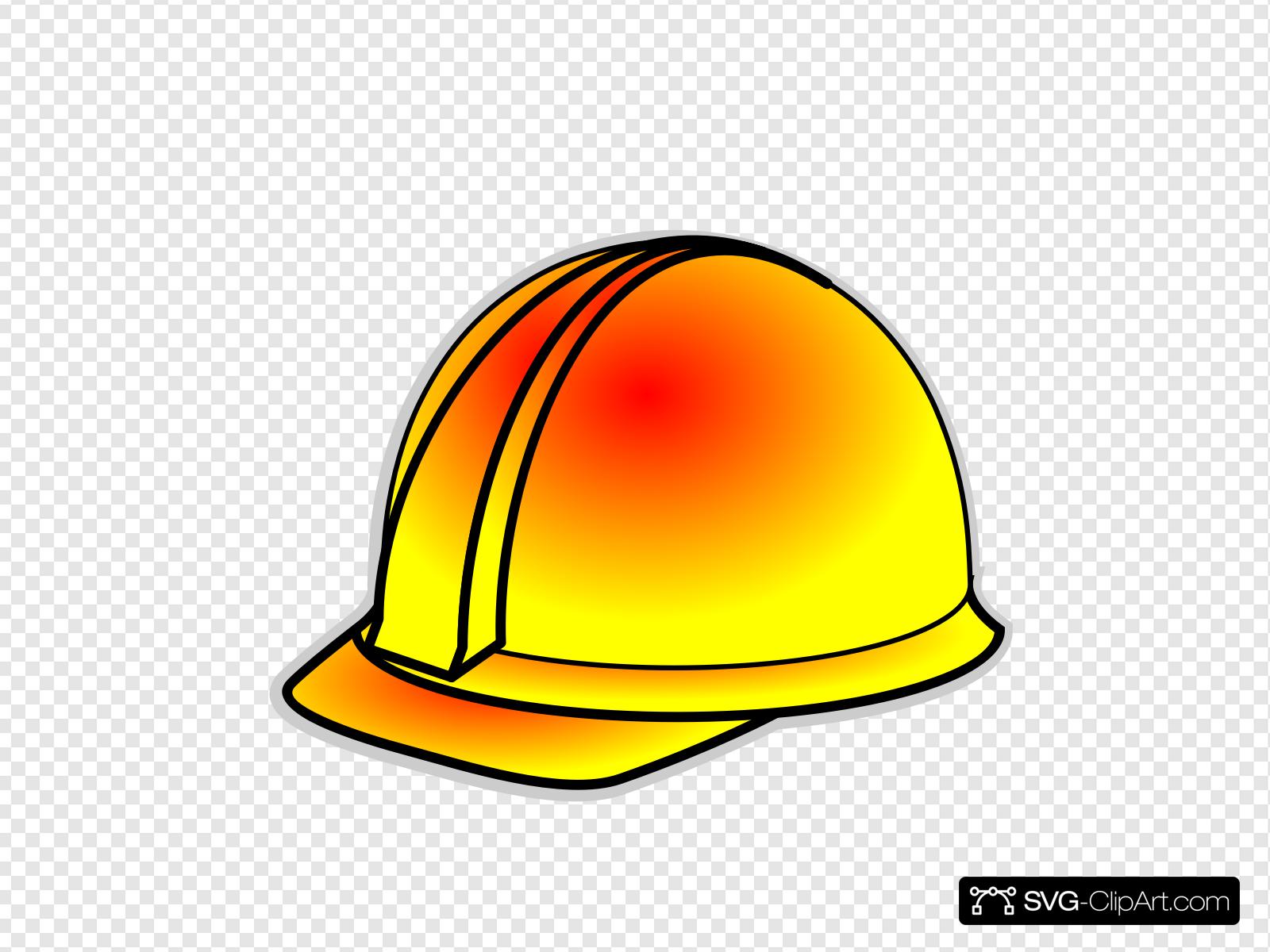 Yellow Hard Hat Clip art, Icon and SVG.