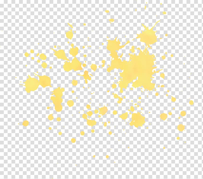 Yellow Desktop Circle Pattern, paint splatter transparent.