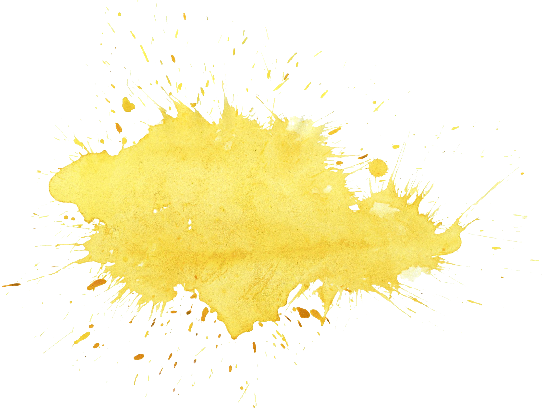 Yellow Paint Splatter Png 7 