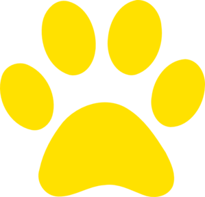 Yellow Paw Print Clip Art at Clker.com.