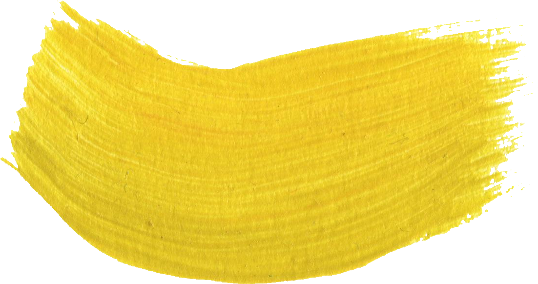 11 Yellow Paint Brush Strokes (PNG Transparent).