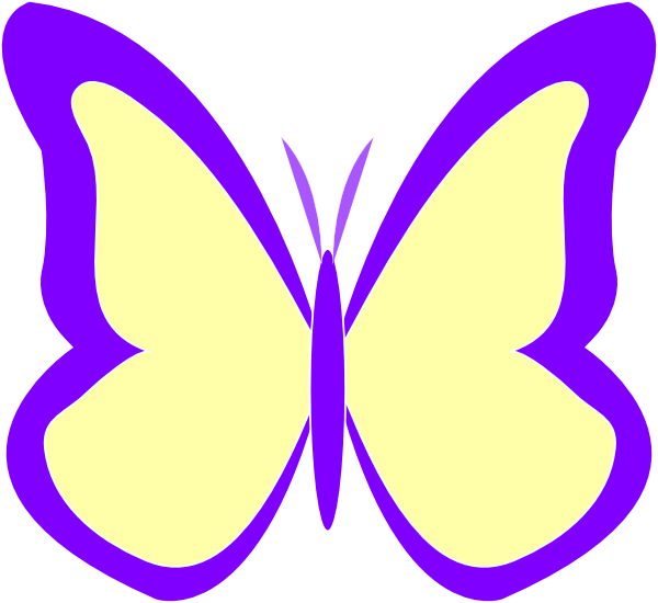 Purple Ivory Butterfly Clip Art at Clker.com.