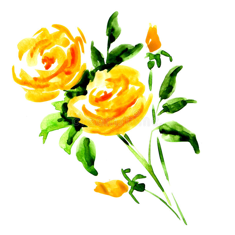 Yellow Rose Bouquet Clipart.
