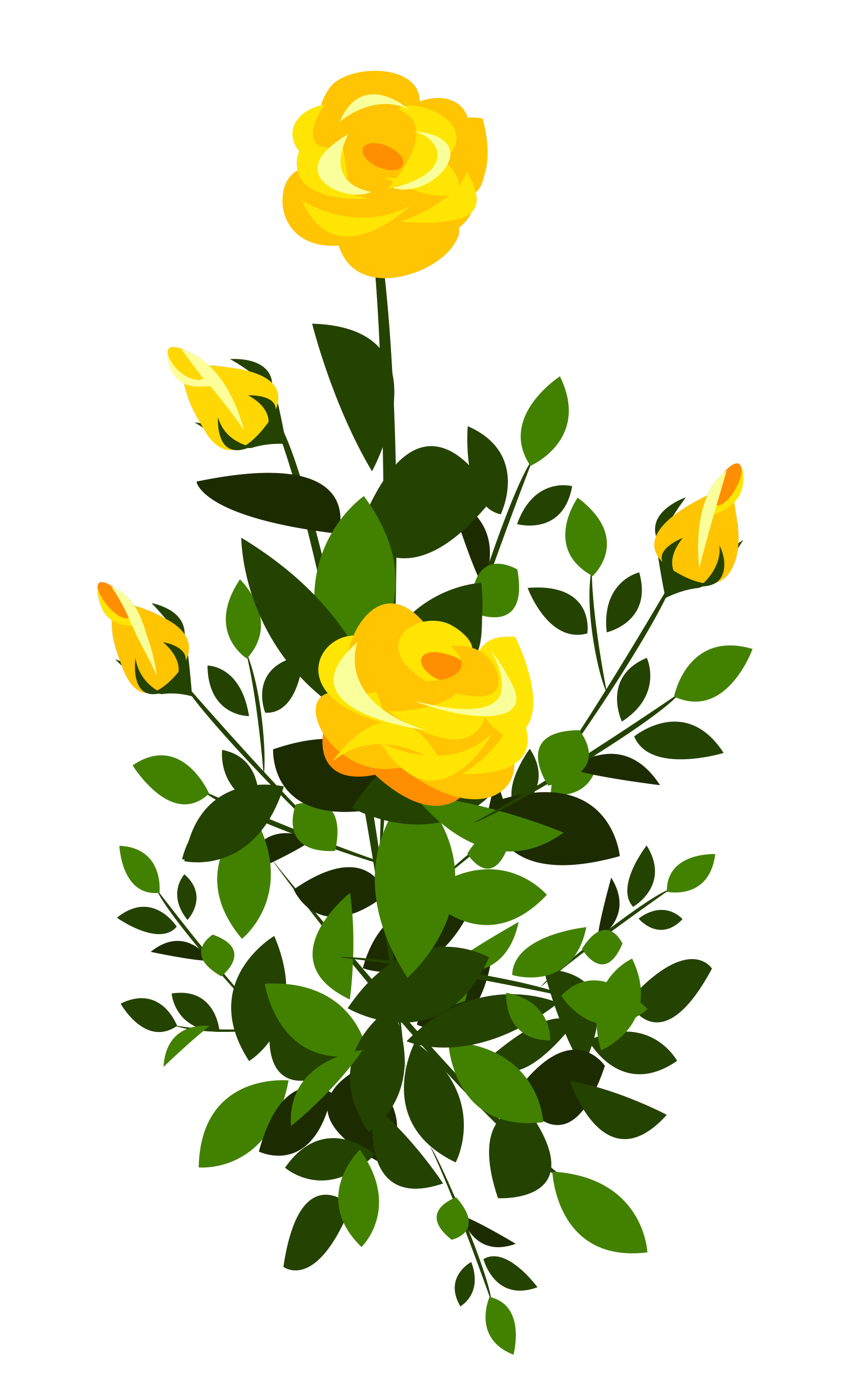 Clipart Yellow Rose.