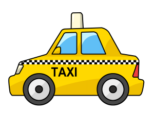 Free Cartoon Yellow Taxi Cab Clip Art.