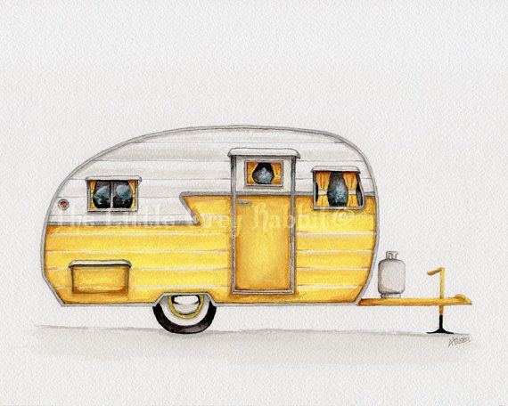 yellow & white camper clipart 10 free Cliparts | Download images on ...