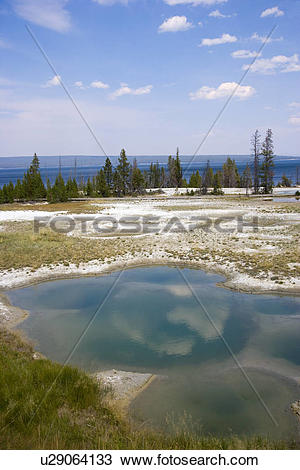 Stock Photo of USA, Wyoming, West Thumb Geyser Basin, Yellowstone.