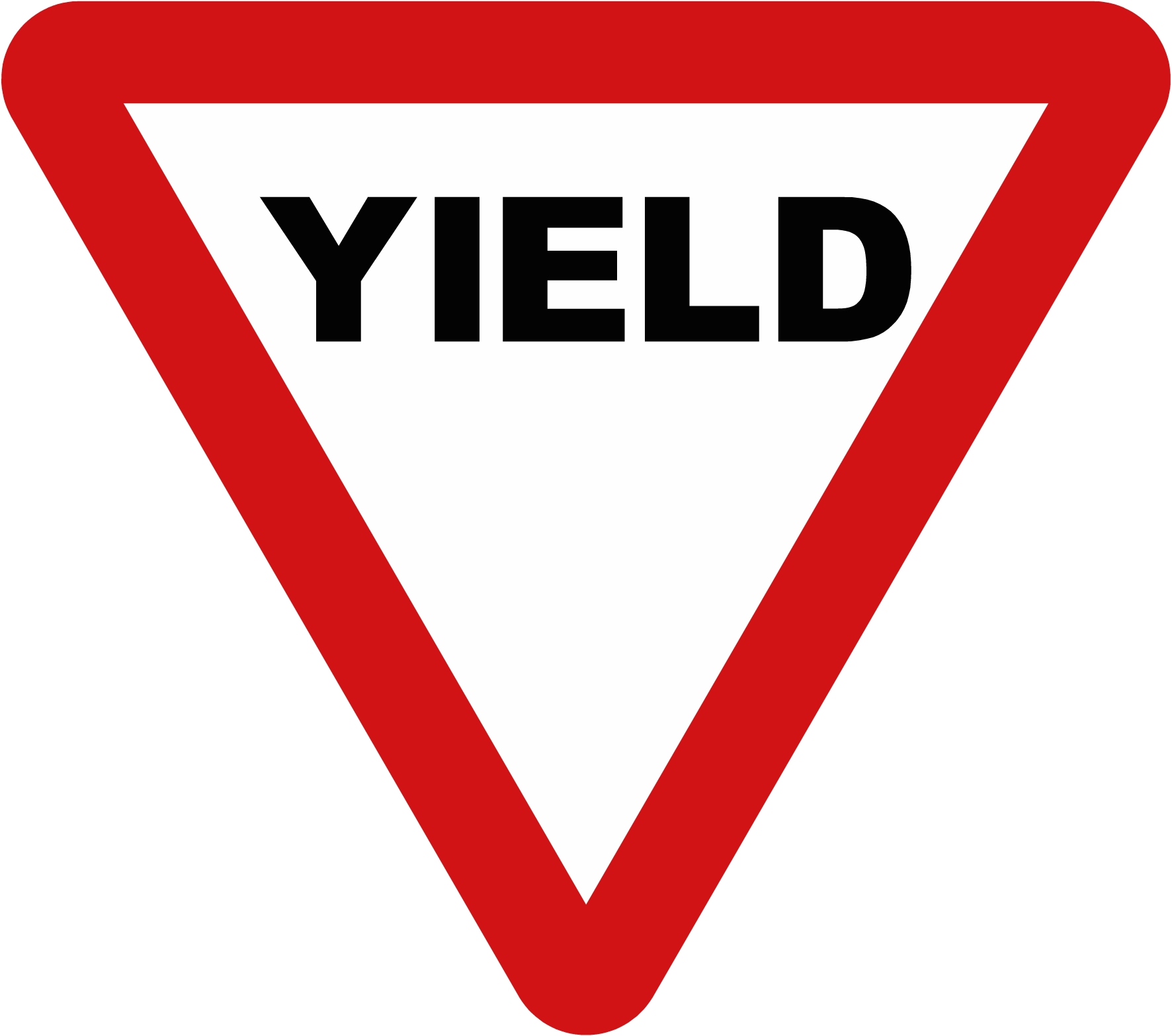 Yellow Yield Sign Clipart.