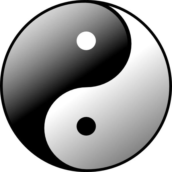 Yin Yang clip art Free vector in Open office drawing svg ( .svg.