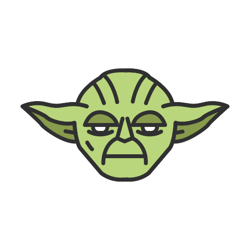 Jedi, jedi master, starwars, yoda icon.