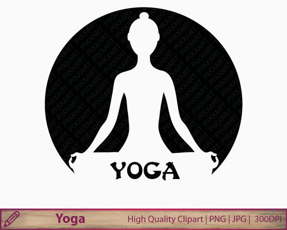 Yoga clipart, meditation clip art, yoga silhouette logo, zen aum,  scrapbooking, commercial use, digital instant download, png jpg 300dpi.