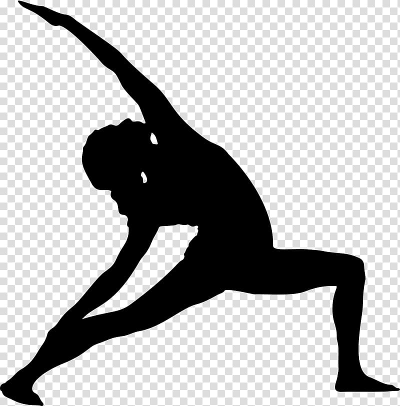 Yoga Physical exercise , Silhouette transparent background.