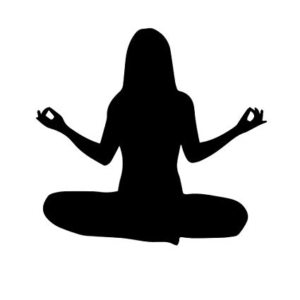 Amazon.com: Sitting Yoga Pose Baddha Ko??sana Silhouette 6.