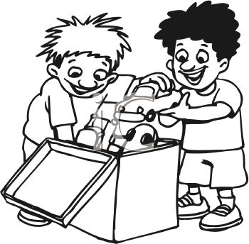 Pick Up Toys Clipart.