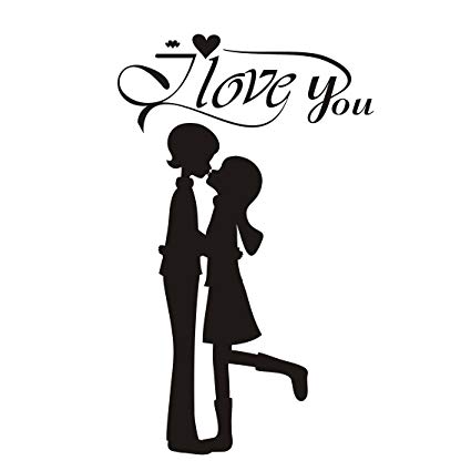 Amazon.com: Lovers Young Couples Kiss Each Other I Love You.