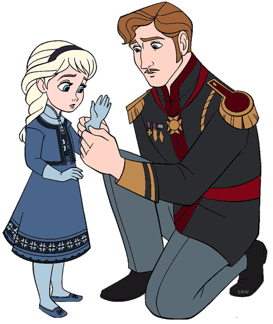 Young Anna & Elsa Clip Art from Frozen.