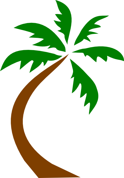 Small palm tree clipart.