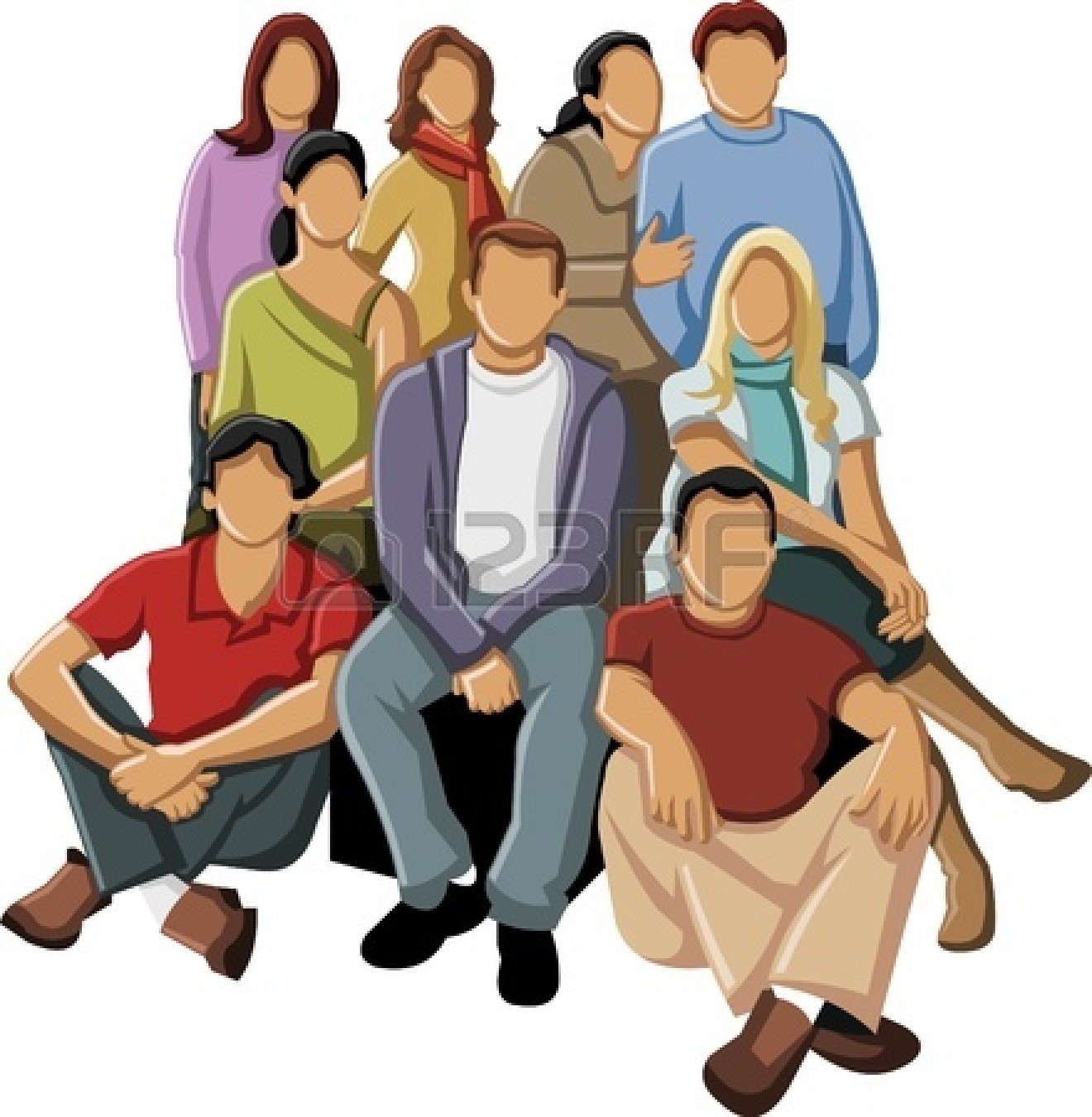 Happy Group Of People Clip Art