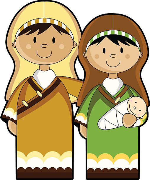 Mary Joseph and Baby Jesus.