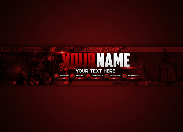 Youtube Channel Art Template.