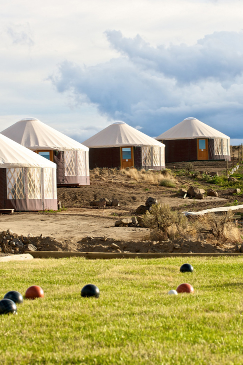 The Yurts at Cave B Inn, Washington, overlooking the Columbia.