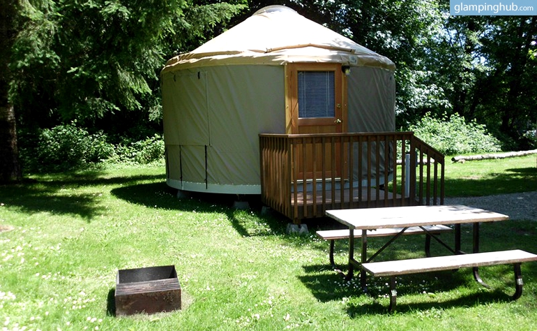 Yurt Camping near Mount Baker.