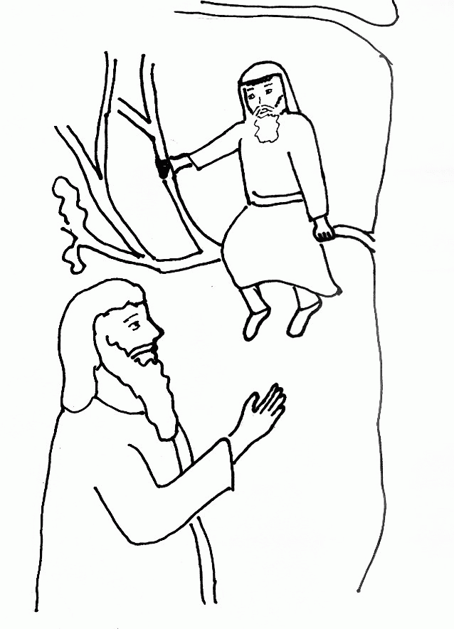 Free Zacchaeus Coloring Page Printable, Download Free Clip.