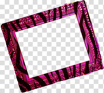Pink and black zebra print frame transparent background PNG.