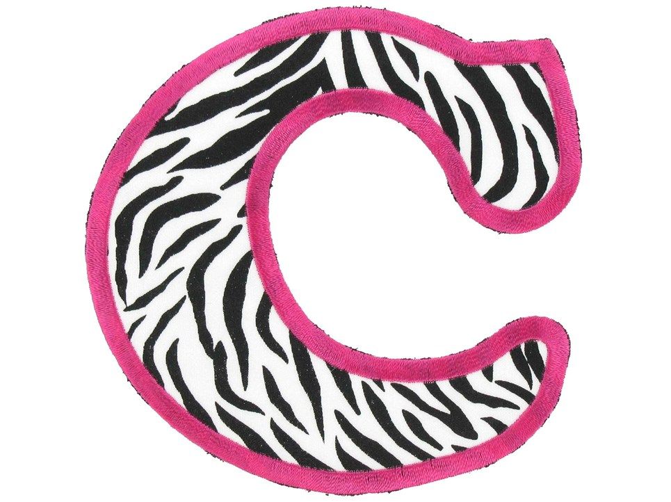 zebra print letters A.