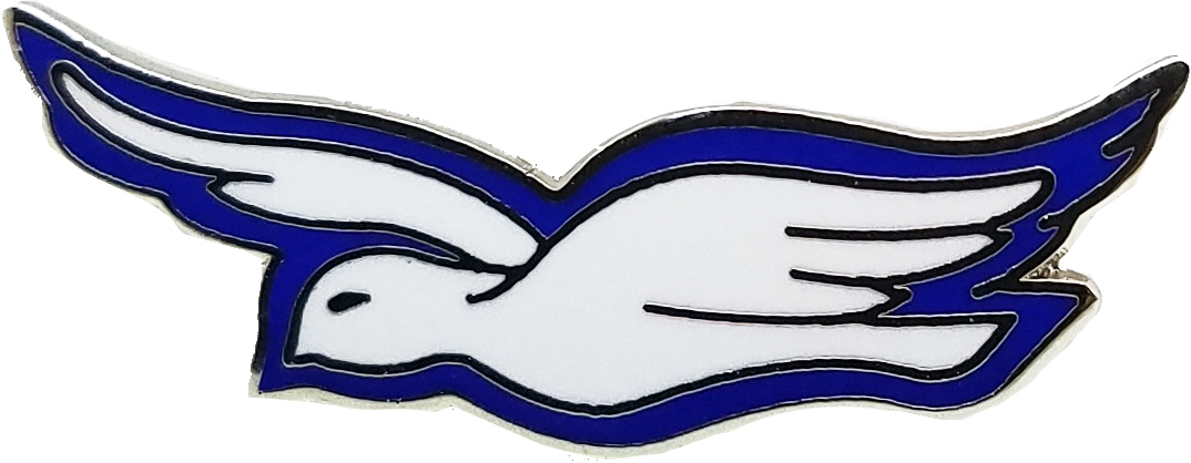 Details about Zeta Phi Beta Dove Cloisonne Lapel Pin [Silver.